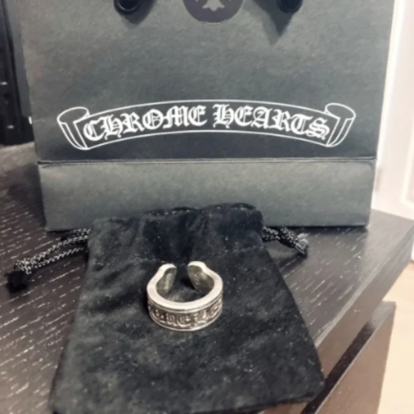 Buy Chrome Hearts Large Scroll Label Ring Online at Groupie